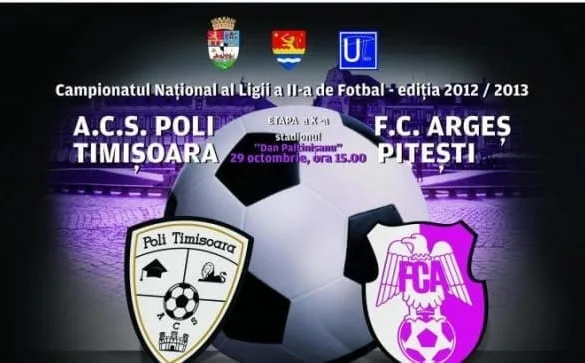 Biletele pentru meciul ACS Poli Timişoara – FC Argeş se pot cumpăra de azi