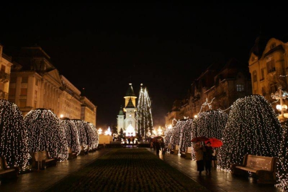 La Timișoara se aprinde iluminatul de sărbători, de Ziua Națională a României. Vezi programul de 1 Decembrie