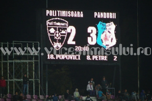 VIDEO/FOTO Nu avem „faţă” de europene. Poli Timişoara 2-3 Pandurii Tg. Jiu