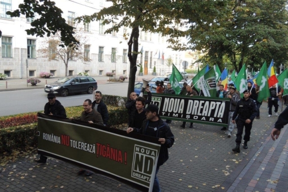 “Țigane, nu uita – Timișoara nu-i a ta!” – mesaj strigat de participanții marșului împotriva clanurilor interlope de rromi, organizat de Noua Dreaptă