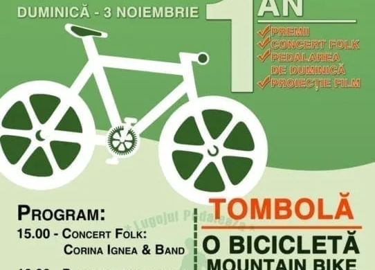 Lugojenii sărbătoresc duminică un an de pedalare. Toamna se numără bicicliştii