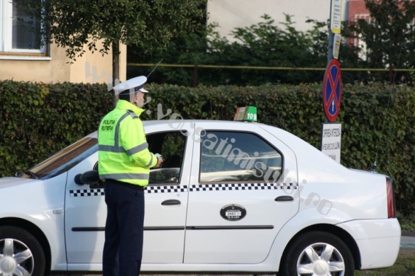 Taximetriştii şi şoferii indisciplinaţi verificaţi la „sânge” de Poliţişti şi R.A.R 009
