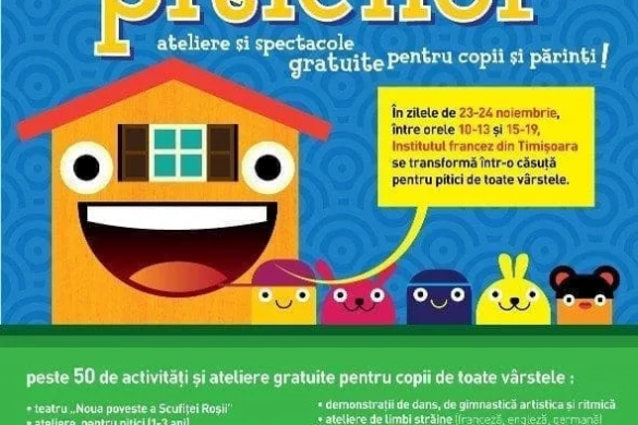 Peste 50 de activităţi pentru cei mici la Timişoara