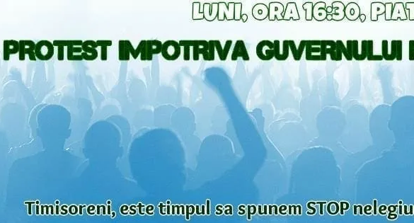 Timişoara protestează împotriva legii „de la hoţi pentru hoţi”