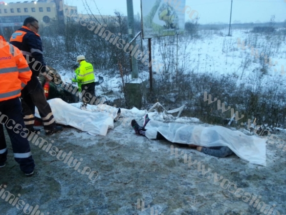 Accident violent din cauza zăpezii pe Calea Lugojului03