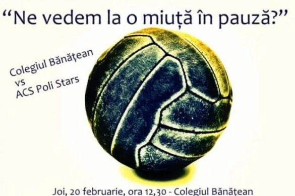 Poli joacă fotbal în curtea şcolii. Vezi ce surpriză au pregătit elevii lui Şunda pentru copii unui liceu din Timişoara