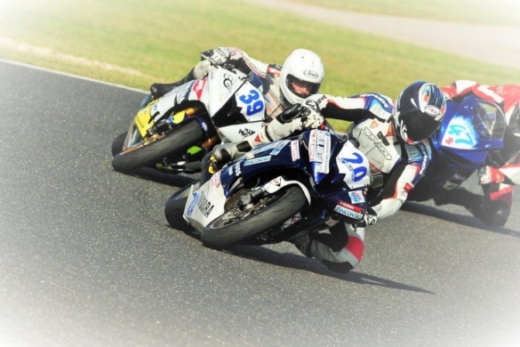 Ionel Pascotă, la Pannonia Ring, cu TIMIŞOARA şi Vocea Timişului pe motocicletă