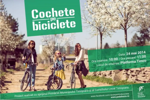 Femeile vor fi „Cochete pe biciclete”, în 24 mai, la Timişoara. Vezi ce premieră naţională va avea loc la acest eveniment