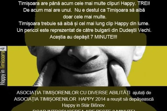 Timişoara este de patru ori HAPPY. Capitala Banatului este cea mai „fericită”, având deja patru videoclipuri Happy. Vezi VIDEO