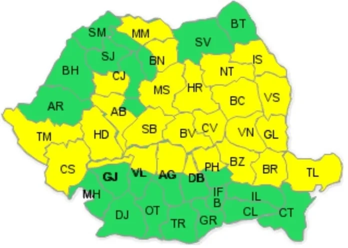 Nu-i de glumă! Codul GALBEN se PRELUNGEŞTE. Vezi când revine soarele la Timişoara