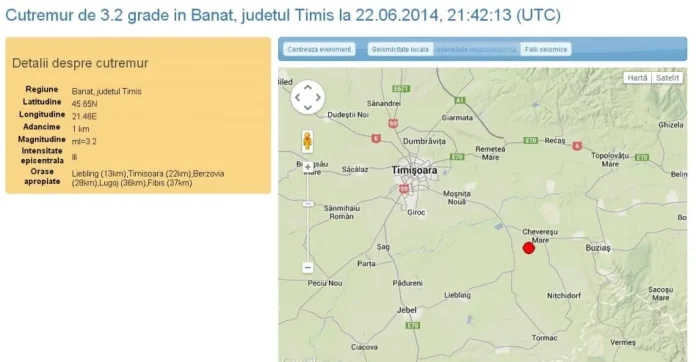 Pământul s-a mişcat din nou lângă TIMIŞOARA. Tu ai simţit CUTREMURUL? cutremur iunie 2014 jpg