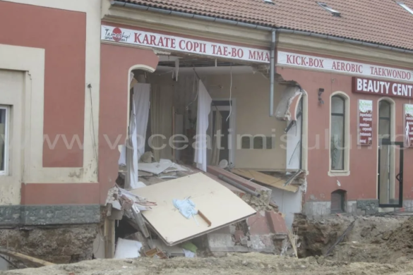 Muncitorii de la Porr Construct au distrus o clăditre şi puteau provoca o tragedie! Şantierele nu sunt pentru oricine! FOTO
