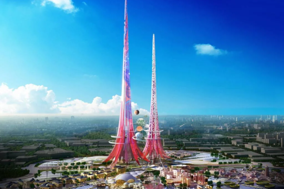 China construieşte CEL MAI ÎNALT turn din lume: Phoenix va fi ROZ şi va depăşi Burj Khalifa VIDEO