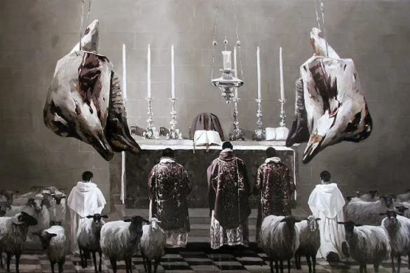 ”Altar” de 6.000 de euro. Lucrarea lui Gheorghe Fikl, cea mai ”scumpă” la licitație