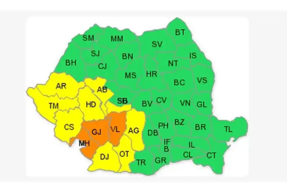 E GRAV! Comandamentul pentru situaţii de urgenţă a fost convocat! Cod Galben și Portocaliu de VREME REA și în Timiș