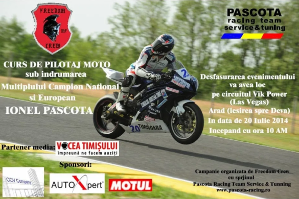Campionul Ionel Pascotă, alături de Freedom Crew, te învață să-ți conduci motocicleta, GRATUIT