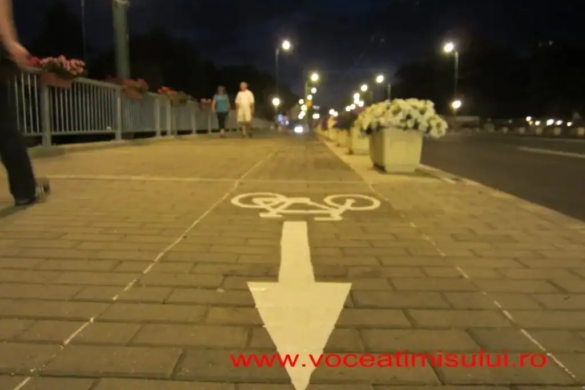 Primii kilometri din pista ciclistă, care va lega România de Serbia, au fost finalizați pe malul râului Bega, în aval de Timișoara