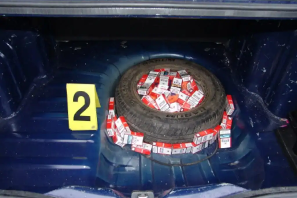 Șoferiță din Târgu Mureș, ”încărcată” cu tutun și alcool de contrabandă, prinsă de polițiștii din Timiș, în trafic FOTO