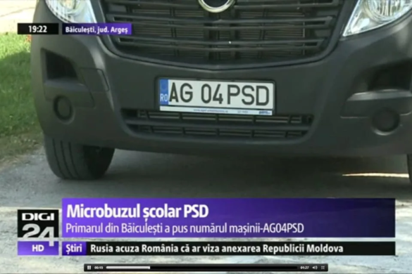 Până unde se poate ajunge? Microbuz școlar nou, cu inițialele PSD la numărul de înmatriculare