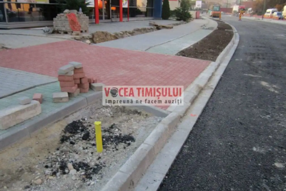 Șantierul de pe strada Ștefan cel Mare dă roade. Vezi cât de bine vor arăta trotuarele și pistele de biciclete FOTO