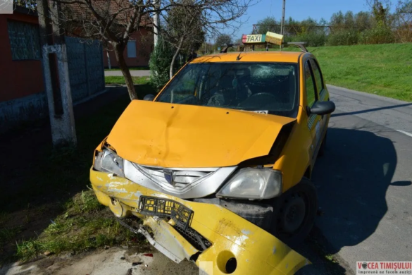 Taximetrist BEAT, cu permisul de conducere SUSPENDAT de un an pentru ALCOOL, a provocat un accident în Plopi FOTO/VIDEO