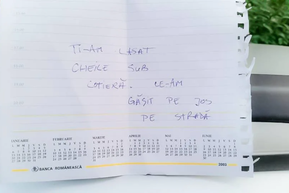 ”Mândru că sunt TIMIȘOREAN”! A găsit cheile de la o mașină pe jos și le-a ”ascuns”! Ce bilețel i-a lăsat proprietarului