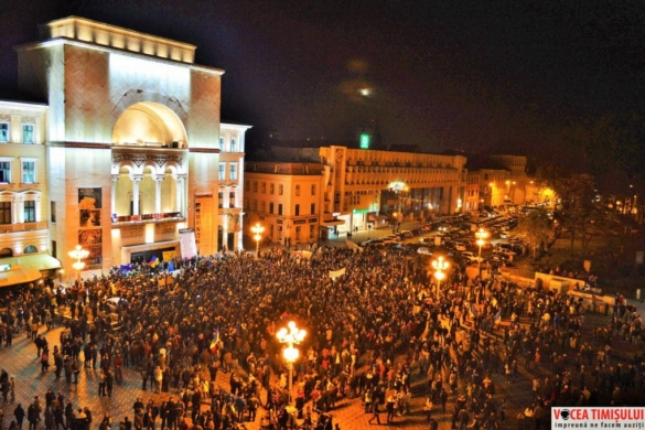 Timișorenii nu se dezmint! IES ÎN STRADĂ, din nou! PROTEST și vineri seara, înainte de alegeri!