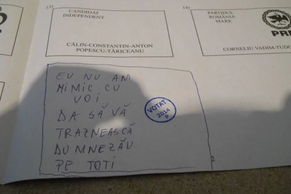 Un lugojean a votat: ”Să vă trăznească Dumnezău pe toți!”. Cum a făcut asta FOTO