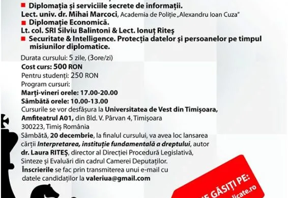 Diplomaţie şi Securitate la UVT