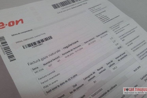 Distribuţia facturilor E.ON revine la Poşta Română. Unde poți suna dacă nu primești factura, în Timiș