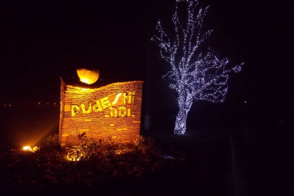 Prima ediție a evenimentului ”Seri de colinde” începe azi, la Dudeștii Noi. Cum arată iluminatul de sărbători în comună FOTO