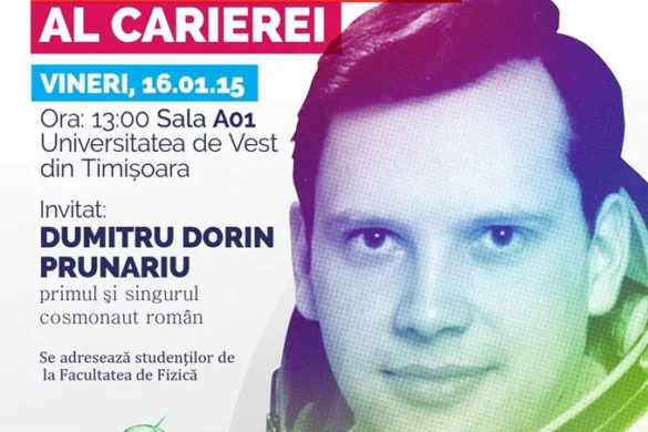 Primul astronaut român care a ajuns în SPAȚIU, Dumitru Prunariu, vine la Universitatea de Vest din Timișoara