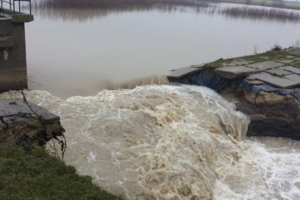 Pompierii militari nevoiți să intervină la inundații, in sud-estul județului Timiș