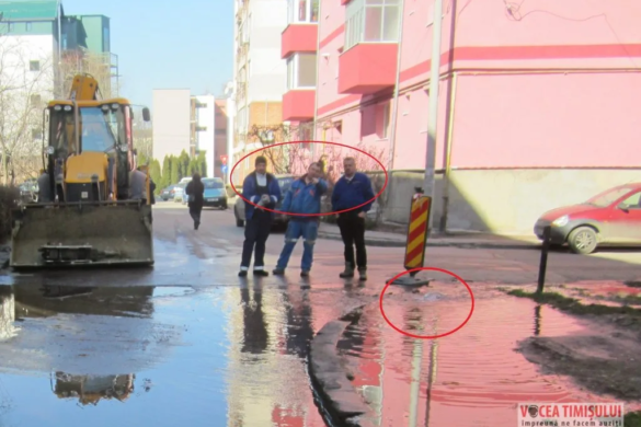 STRIGĂTOR LA CER! Chemați să intervină la remedierea unei ”scurgeri” de apă, muncitorii Aquatim ar da ”un TOPOR în cap”! FOTO/VIDEO