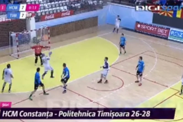 Handbaliștii alb-violeți, cu un pas în faza următoare a Cupei României. HCM Constanța 26-28 CH Politehnica Timișoara