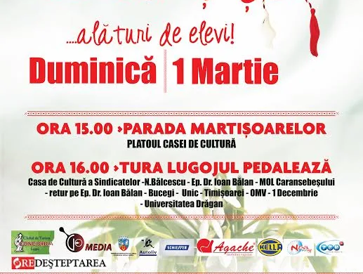 Parada mărțișoarelor bicicliste, la Lugoj! De 1 Martie!