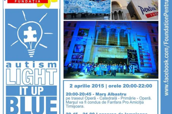 Fundația ”Pentru Voi” iluminează Timişoara în ALBASTRU. Cerul se va umple cu LAMPIOANE!