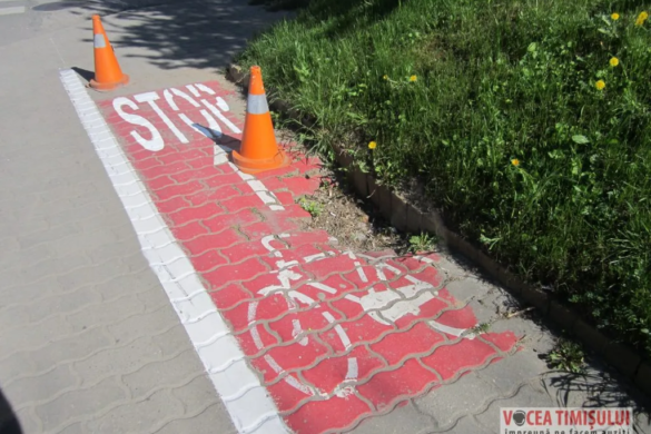 Pistele pentru biciclete și trotuarele din Timișoara, o BĂTAIE DE JOC! Primăria IGNORĂ semnalele cetățenilor FOTO/VIDEO