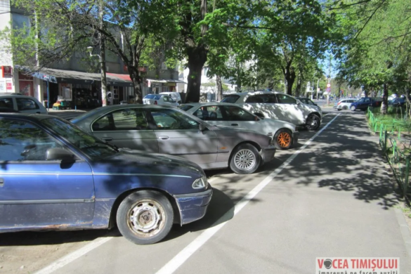 Parcarea pe piste de biciclete, MODA la Timisoara. Locațiile preferate de șoferii nesimțiți