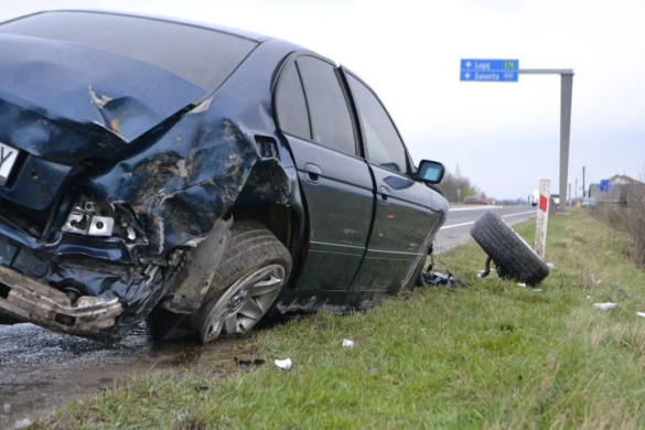 S-a răsturnat cu un BMW de i-au SĂRIT roțile! Accidentul a avut loc la Chizătău FOTO