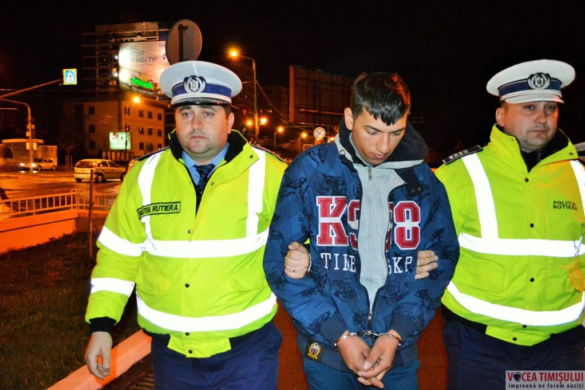 Țigan cu BMW, adus de polițiști la Timișoara, în CĂTUȘE, după ce a băgat în COMĂ o fată de 16 ani. UPDATE Scandalos: Arest la domiciliu!