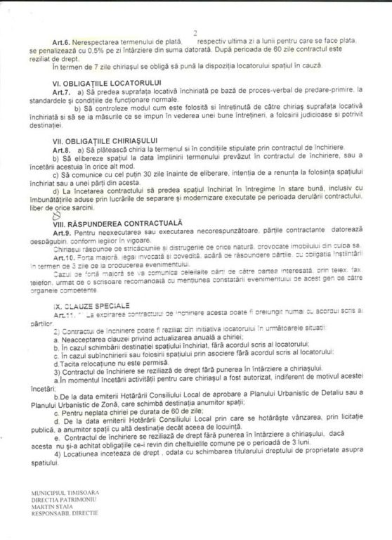 Contract de inchiriere sediu PSD Timis 2 Contract de inchiriere sediu PSD Timis 2