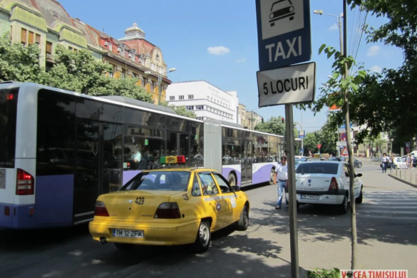 Taximetria, ”boală” grea, la Timișoara! Goana după bani îi ”oprește” ILEGAL pe șoferi, în afara stațiilor FOTO