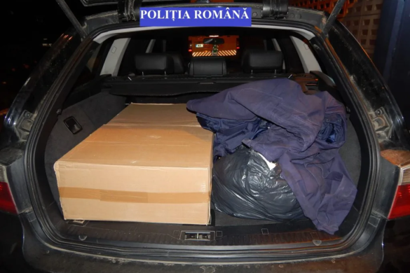 Bărbat prins de polițiști în timp ce transporta țigări de contrabandă cu o mașină neînmatriculată