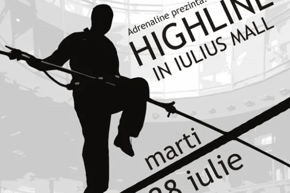 Primul eveniment de HIGHLINE dintr-un mall are loc la Timișoara: echilibiristică la înălțime