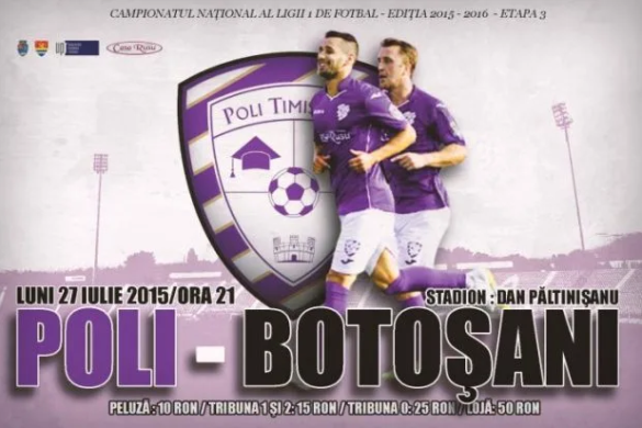 Poli Timișoara a scos ”pe tarabă” biletele pentru meciul cu FC Botoșani! Ce APEL lansează clubul către suporteri