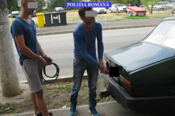 Cinci tineri, prinși în flagrant când încercau să sustragă combustibil