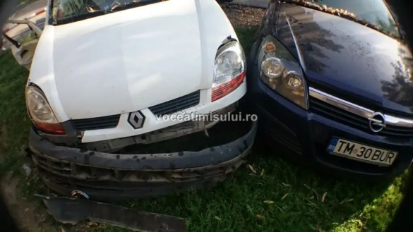 Două maşini distruse din cauza unei şoferiţe .3 jpg