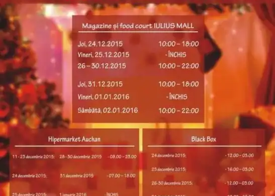 Iulius Mall Timișoara a pregătit un program special în prima zi de Crăciun