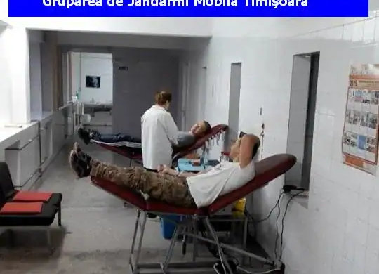 Jandarmii Grupării Mobile Timișoara au donat sânge pentru ajutorarea unui copil bolnav de leucemie